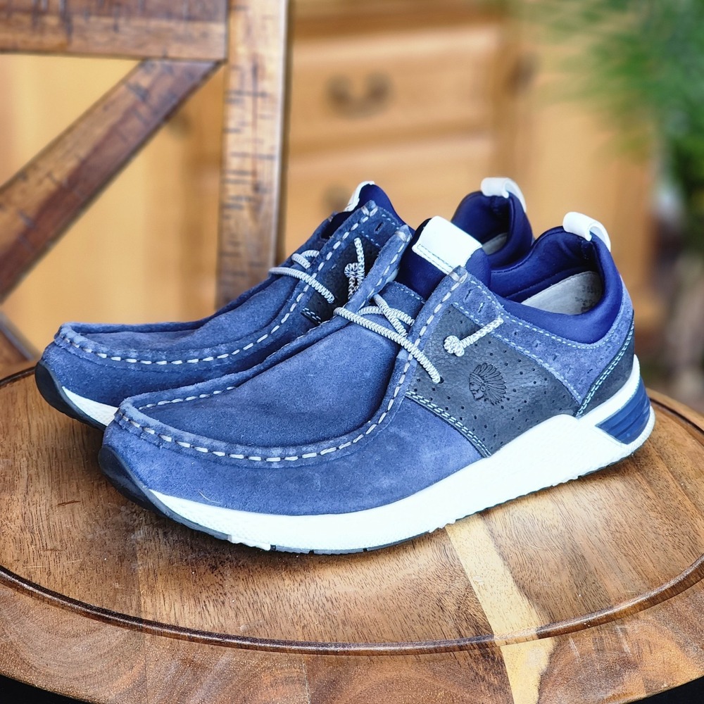 Sioux Grashopper‎  Navy Blue Suede Slip On Moccasin Size Mens 8 Women's 9